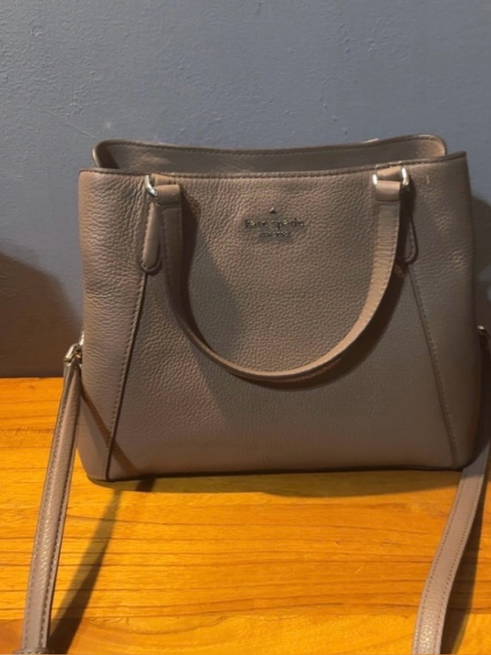 Tan satchel